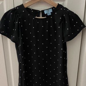 CECE SPORTSWEAR Sharaden Flutter Sleeve Blouse